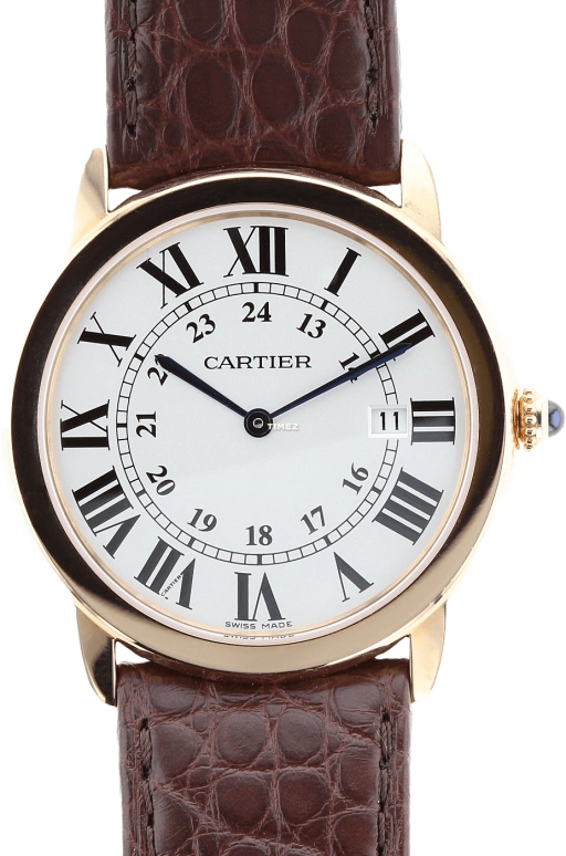 Cartier,Ronde de Cartier 36mm,36mm,Rose Gold,Silver,Quartz,Day,Sapphire,Crystal Glass,W6701008