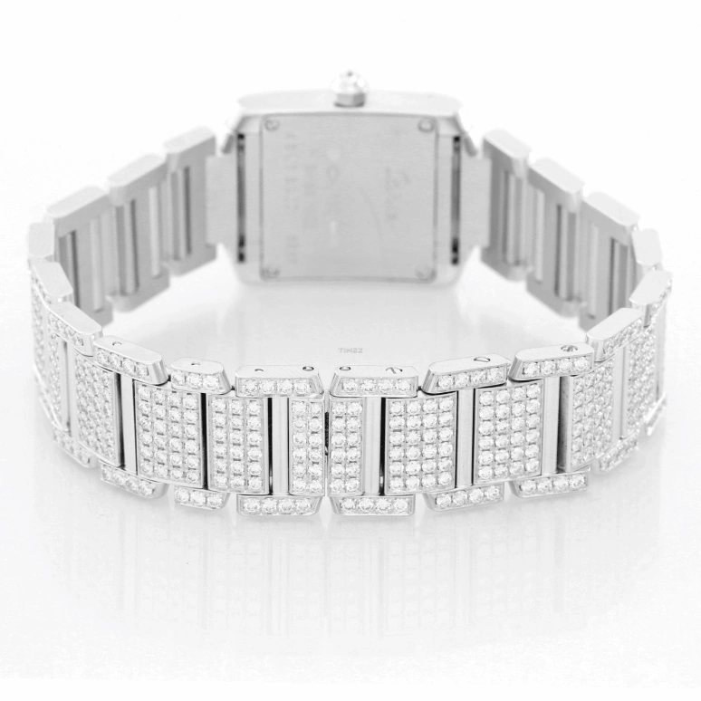 Cartier,Tank 25.10mm,25.10mm,White Gold,Silver,Quartz,In-house Caliber,Sapphire,Crystal Glass,WE1002SD