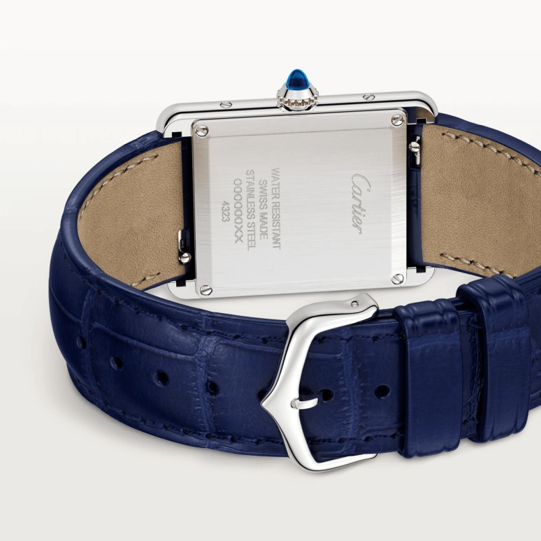 Cartier,Tank 33.70x25.50mm,33.70x25.50mm,Stainless Steel,Blue,Quartz,Sapphire,Crystal Glass,Square,WSTA0055