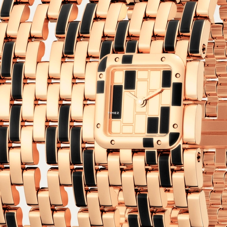 Cartier,Panthère de Cartier 22x19mm,22x19mm,Rose Gold,Rose Gold,Black,Quartz,Sapphire,Crystal Glass,Square,WGPN0019