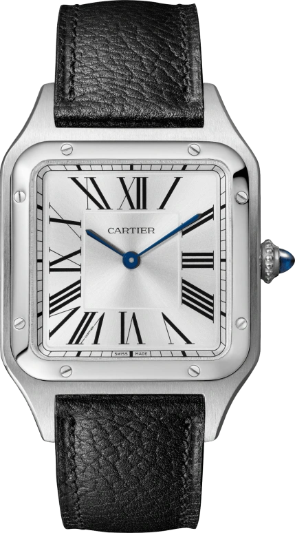 Cartier,Santos de Cartier 43.50x31.40mm,43.50x31.40mm,Stainless Steel,Silver,Quartz,Sapphire,Crystal Glass,Square,WSSA0040