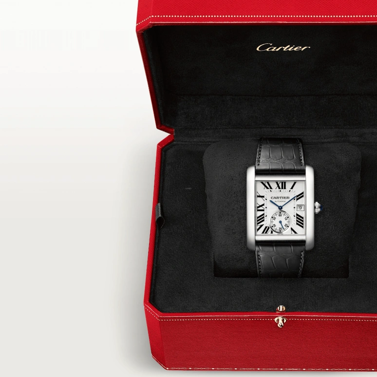 Cartier,Tank 34.30mm,34.30mm,Stainless Steel,Silver,Automatic,Day,48hours,W5330003