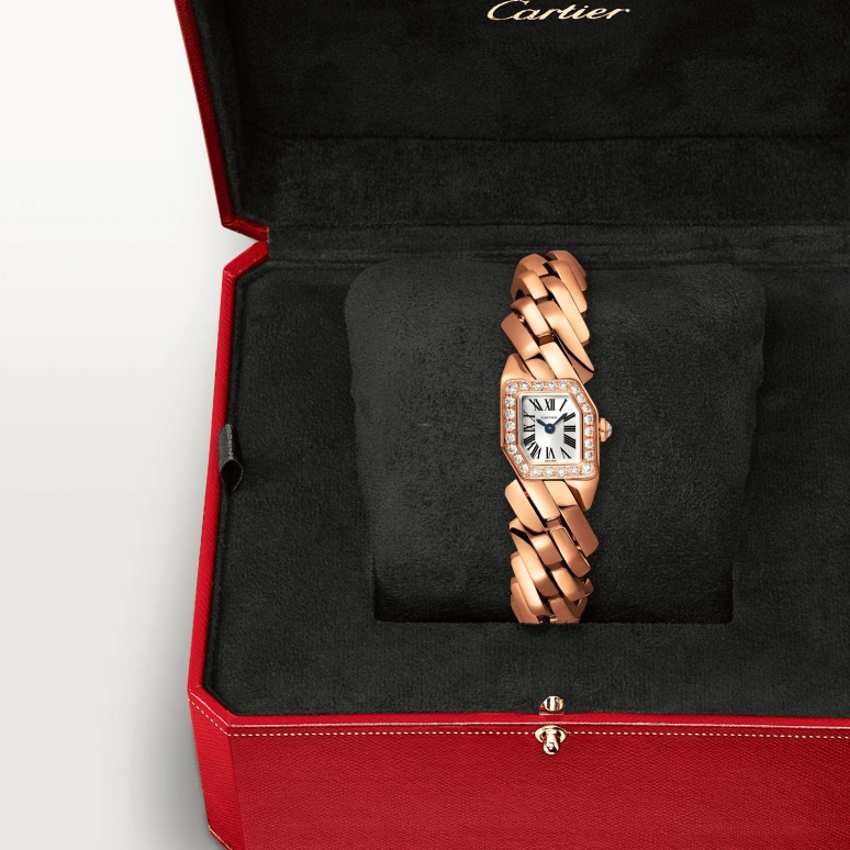 Cartier,Maillon de Cartier 31x17mm,31x17mm,Rose Gold,Silver,Quartz,Sapphire,Crystal Glass,Other,WJBJ0002