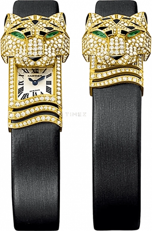 Cartier,Panthère de Cartier 36.65mm,36.65mm,Yellow Gold,White,Quartz,In-house Caliber,Sapphire,Crystal Glass,WG500131