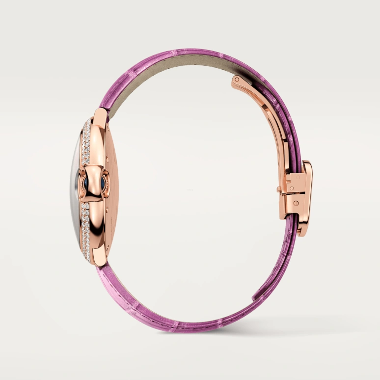 Cartier,Ballon Bleu de Cartier 36mm,36mm,Rose Gold,Silver,Automatic,Sapphire,Crystal Glass,Round,WJBB0050