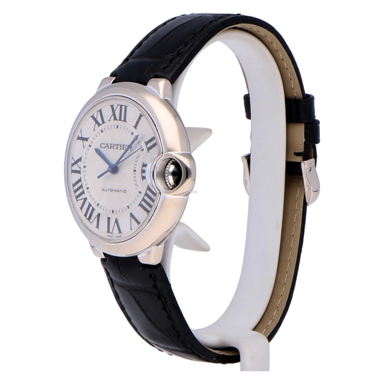 Cartier,Ballon Bleu de Cartier 36.60mm,36.60mm,White Gold,Silver,Automatic,Sapphire,Crystal Glass,Round,W6900556
