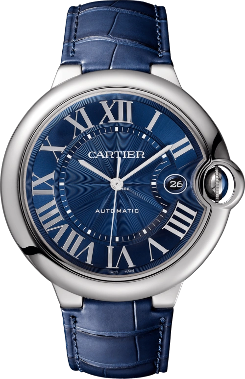 Cartier,Ballon Bleu de Cartier 42mm,42mm,Stainless Steel,Blue,Automatic,Day,42hours,WSBB0025