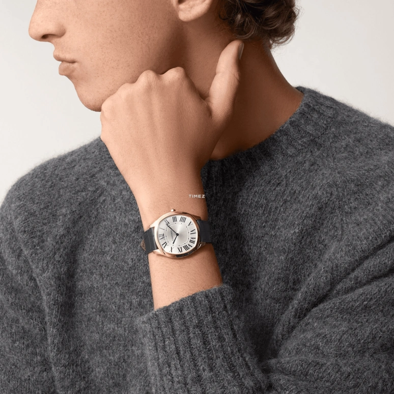 Cartier,Drive de Cartier 44.76x39.14mm,44.76x39.14mm,Yellow Gold,Silver,Handwound,36hours,In-house Caliber,WGNM0011