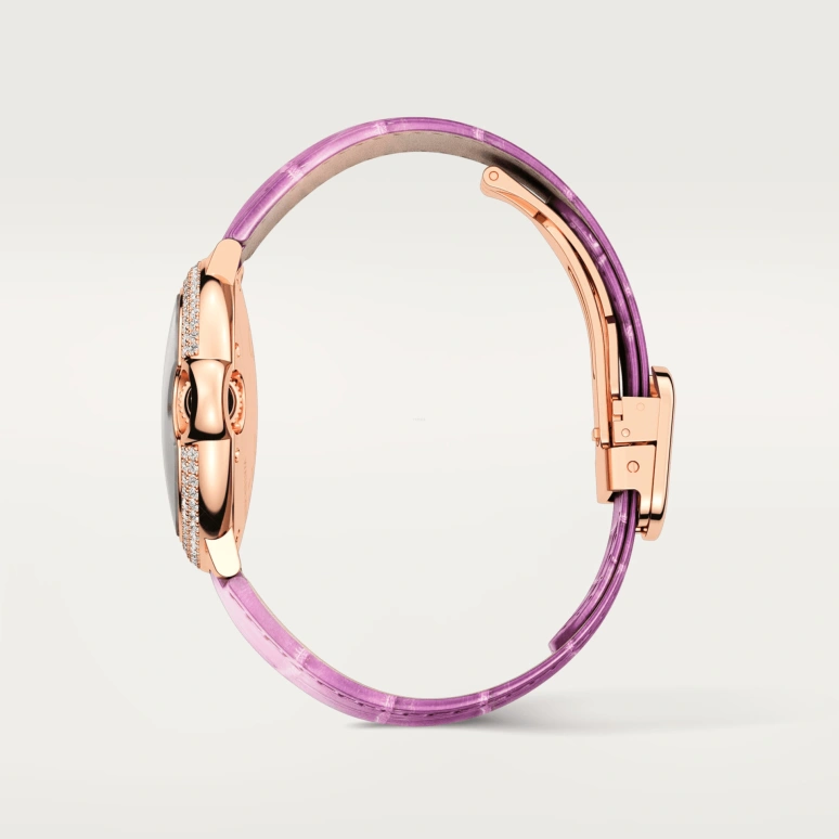 Cartier,Ballon Bleu de Cartier 33mm,33mm,Rose Gold,Silver,Automatic,Sapphire,Crystal Glass,Round,WJBB0051