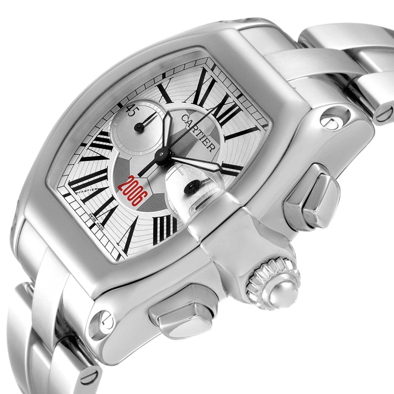Cartier,Drive de Cartier 49x43mm,49x43mm,Stainless Steel,Silver,Automatic,Day,Sapphire,Crystal Glass,W62044X6