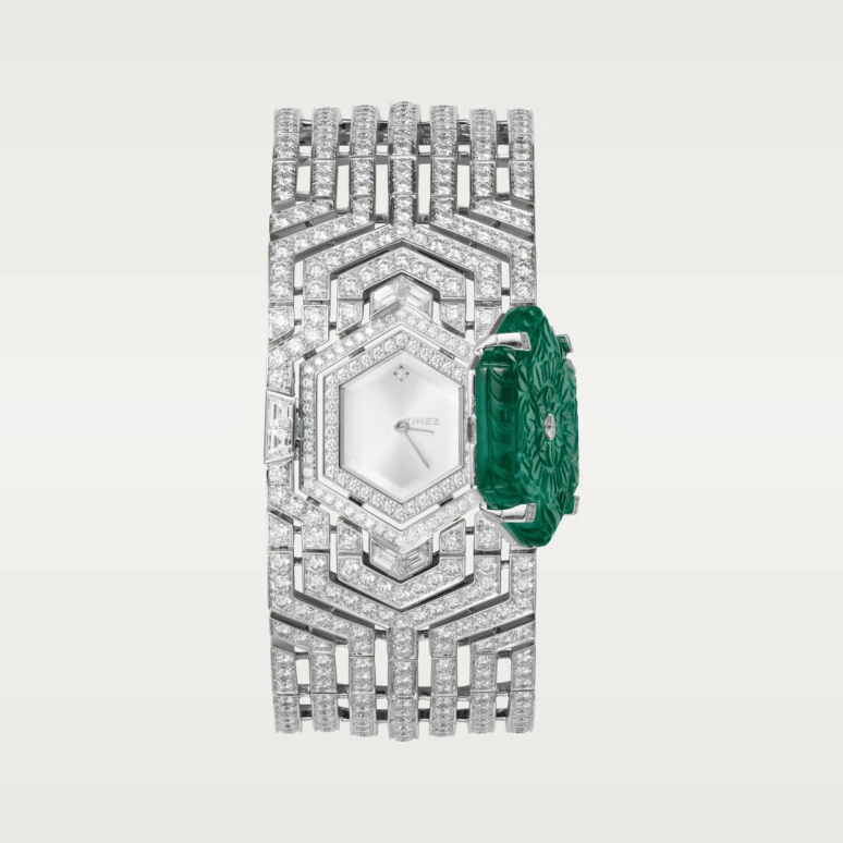 Cartier,High Jewelry Watches ,White Gold,Silver,Quartz,Sapphire,Crystal Glass,Other,HPI00571