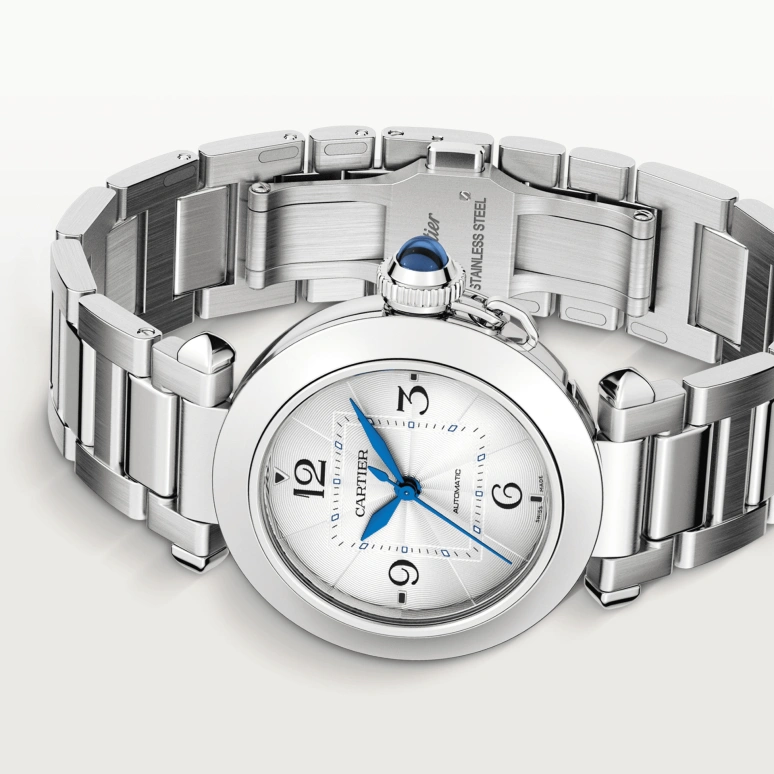 Cartier,Pasha de Cartier 35mm,35mm,Stainless Steel,Silver,Automatic,42hours,In-house Caliber,WSPA0013