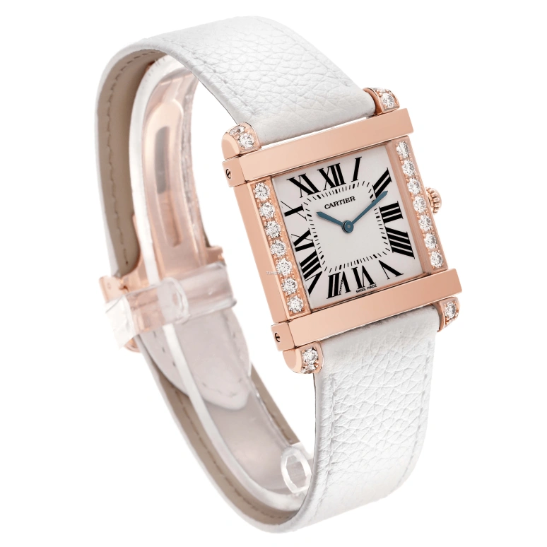 Cartier,Tank 29mm,29mm,Rose Gold,Silver,Handwound,36hours,In-house Caliber,WE300351