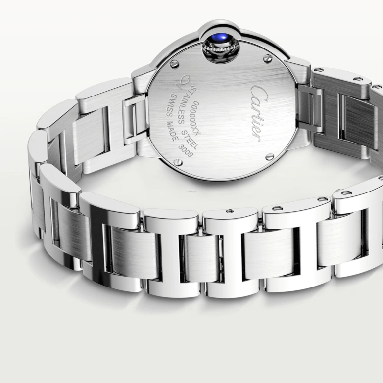 Cartier,Ballon Bleu de Cartier 28mm,28mm,Stainless Steel,White,Quartz,Sapphire,Crystal Glass,Round,W4BB0030