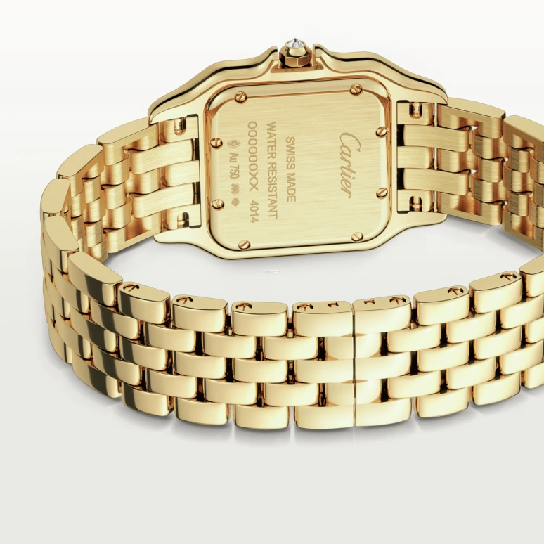 Cartier,Panthère de Cartier 25.40x38mm,25.40x38mm,Yellow Gold,Gradient,Green,Quartz,Sapphire,Crystal Glass,Square,WJPN0037