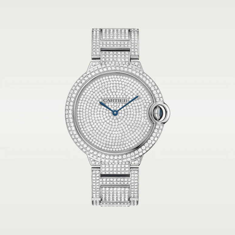 Cartier,Ballon Bleu de Cartier 42mm,42mm,White Gold,Silver,Automatic,42hours,In-house Caliber,HPI00582