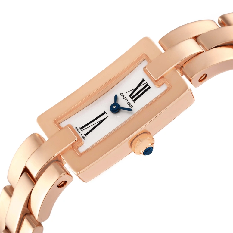 Cartier,Ballerine 34.59mm,34.59mm,Rose Gold,Silver White,Quartz,Sapphire,Crystal Glass,Other,W700023J