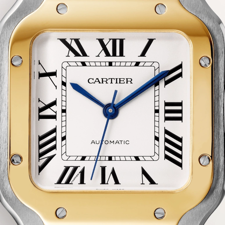 Cartier,Santos de Cartier 35.10mm,35.10mm,Stainless Steel,Silver White,Automatic,42hours,In-house Caliber,W2SA0016