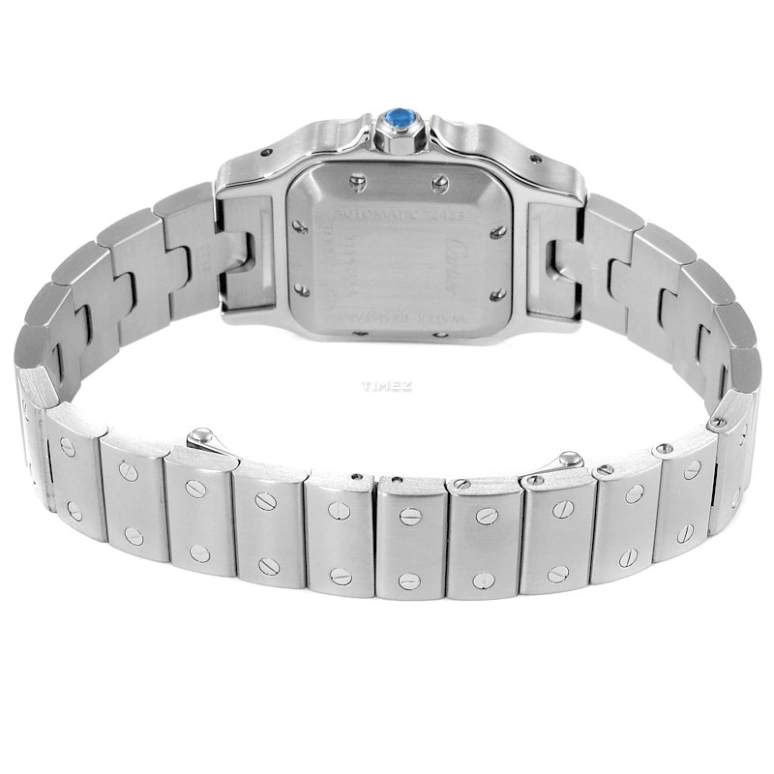 Cartier,Santos de Cartier 24x4mm,24x4mm,Stainless Steel,Grey,Automatic,Sapphire,Crystal Glass,Square,W20066D6