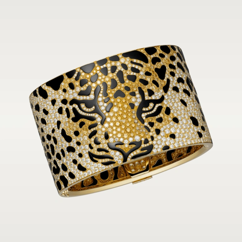 Cartier,High Jewelry Watches ,Yellow Gold,Silver,Handwound,In-house Caliber,Sapphire,Crystal Glass,HPI00782