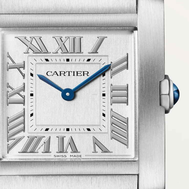 Cartier,Tank 32x27mm,32x27mm,Stainless Steel,Silver White,Quartz,Sapphire,Crystal Glass,Square,WSTA0105
