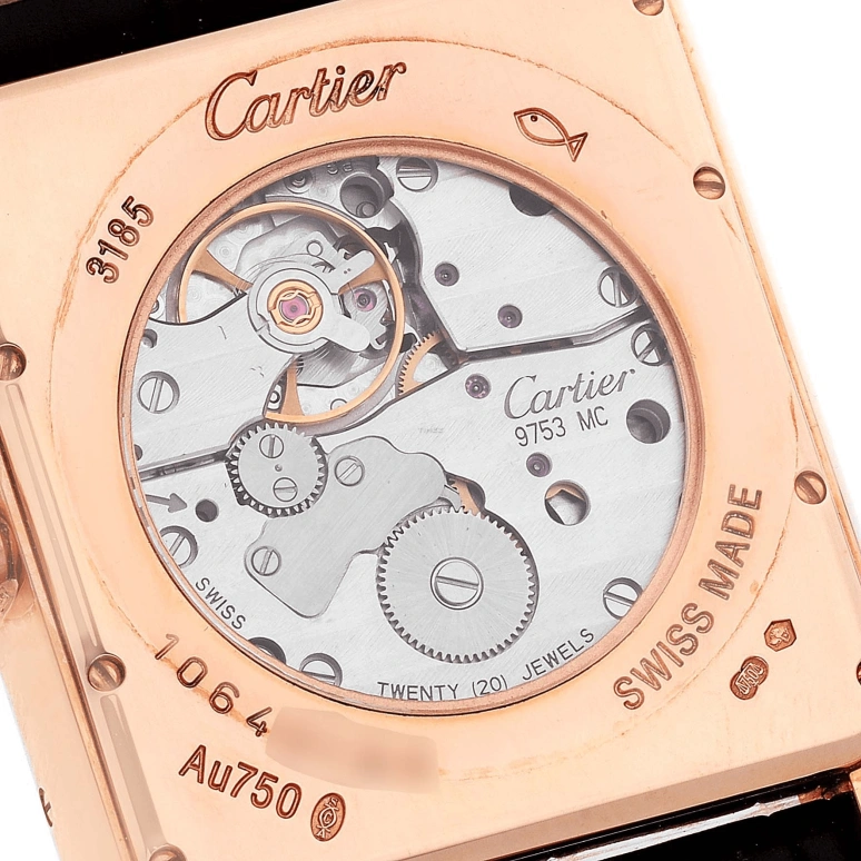 Cartier,Tank 30x40mm,30x40mm,Rose Gold,Coffee,Handwound,Day,Power Reserve Indicator,W1560002