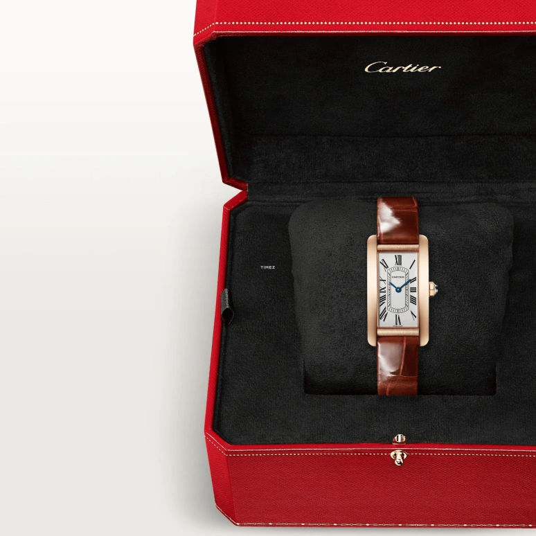 Cartier,Tank 35.40x19.40mm,35.40x19.40mm,Rose Gold,Silver,Quartz,Sapphire,Crystal Glass,Square,WGTA0340