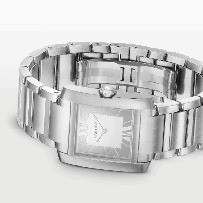 Cartier,Tank 32x27mm,32x27mm,Stainless Steel,Silver,Quartz,Sapphire,Crystal Glass,Square,WSTA0130