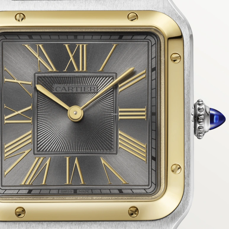 Cartier,Santos de Cartier 31.40x31.40mm,31.40x31.40mm,Stainless Steel,Grey,Quartz,Sapphire,Crystal Glass,Square,W2SA0028