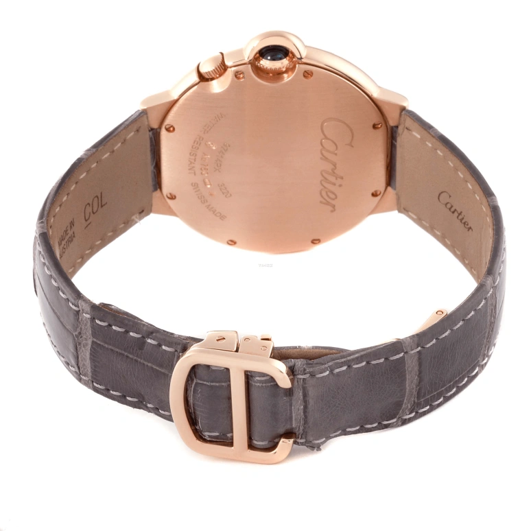 Cartier,Ballon Bleu de Cartier 38.50mm,38.50mm,Rose Gold,White,Automatic,Dule Time,Big Date,WE902018