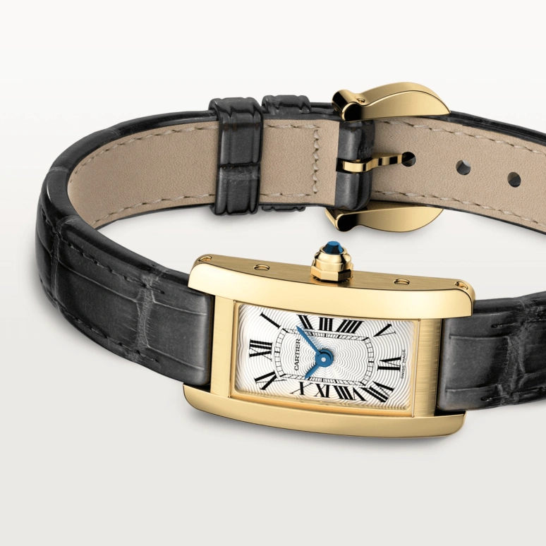 Cartier,Tank 27x15.20mm,27x15.20mm,Yellow Gold,Silver,Quartz,Sapphire,Crystal Glass,Square,WGTA0038