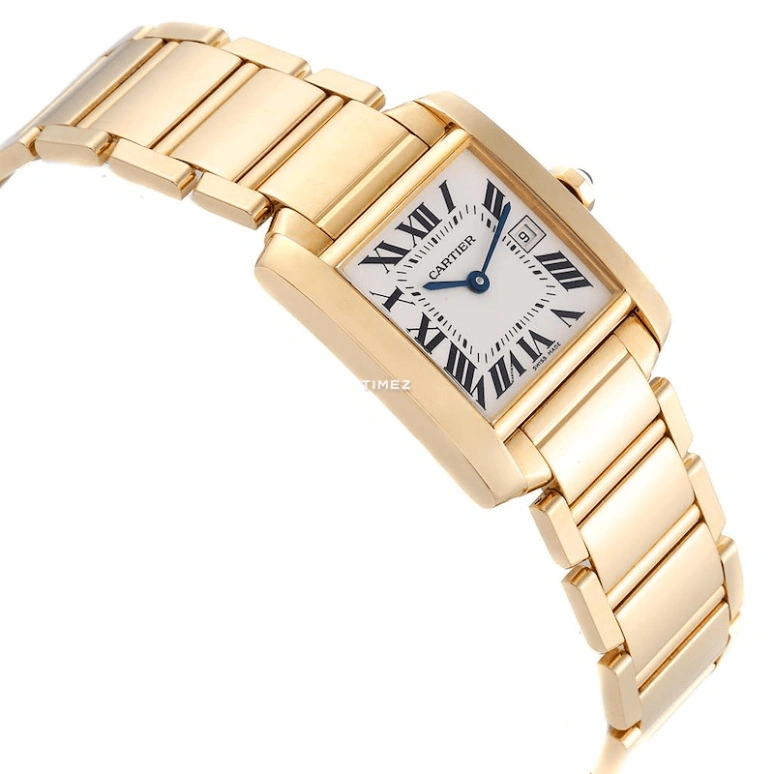 Cartier,Tank 25x30mm,25x30mm,Yellow Gold,White,Quartz,Day,Sapphire,Crystal Glass,W50014N2