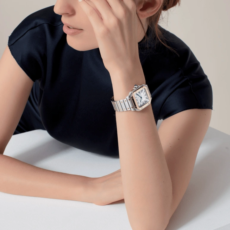 Cartier,Santos de Cartier 35.10mm,35.10mm,Stainless Steel,Silver White,Automatic,42hours,In-house Caliber,W2SA0016