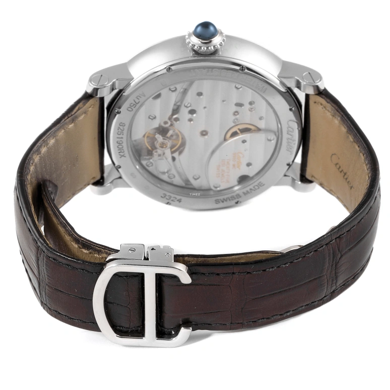 Cartier,Rotonde de Cartier 42mm,42mm,White Gold,Silver,Grey,Handwound,Power Reserve Indicator,Big Date,W1556202