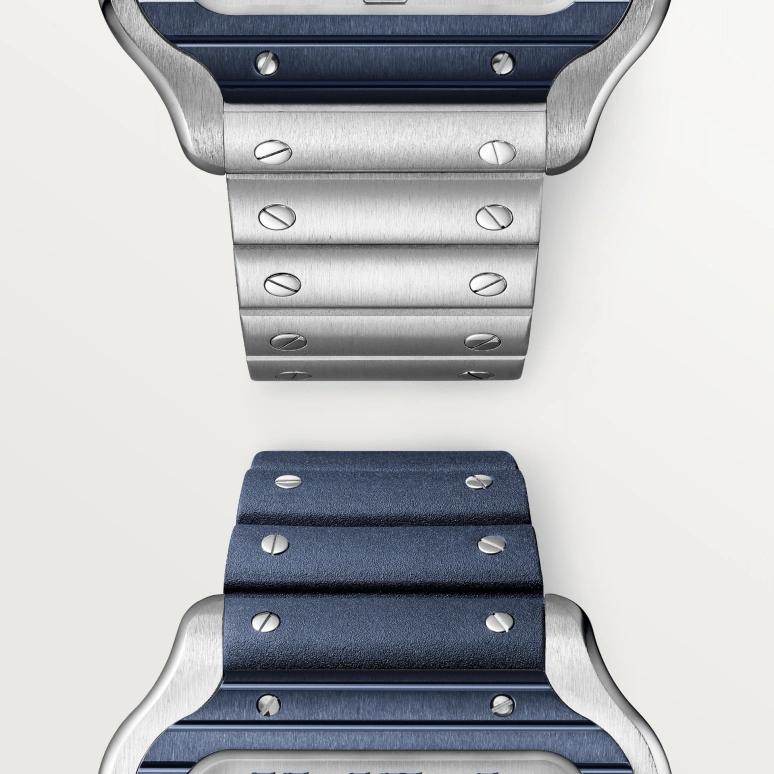 Cartier,Santos de Cartier 39.80mm,39.80mm,Stainless Steel,Silver,Automatic,Day,42hours,WSSA0047