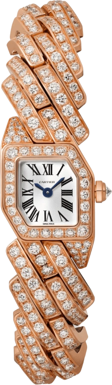Cartier,Maillon de Cartier 31x17mm,31x17mm,Rose Gold,Silver,Quartz,Sapphire,Crystal Glass,Other,WJBJ0004