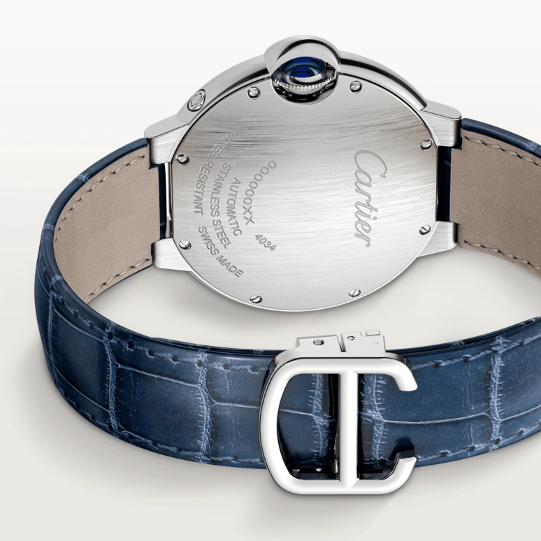 Cartier,Ballon Bleu de Cartier 37.60mm,37.60mm,Stainless Steel,Silver,Automatic,Moonphase,Sapphire,Crystal Glass,WSBB0029