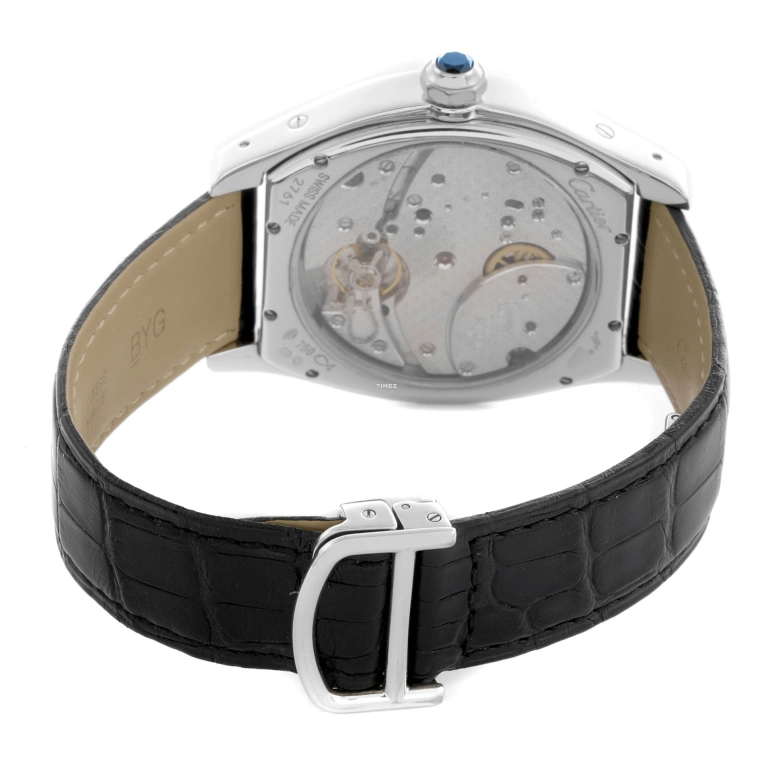 Cartier,Tortue 34x43mm,34x43mm,White Gold,Silver,Handwound,Power Reserve Indicator,Big Date,W1545951