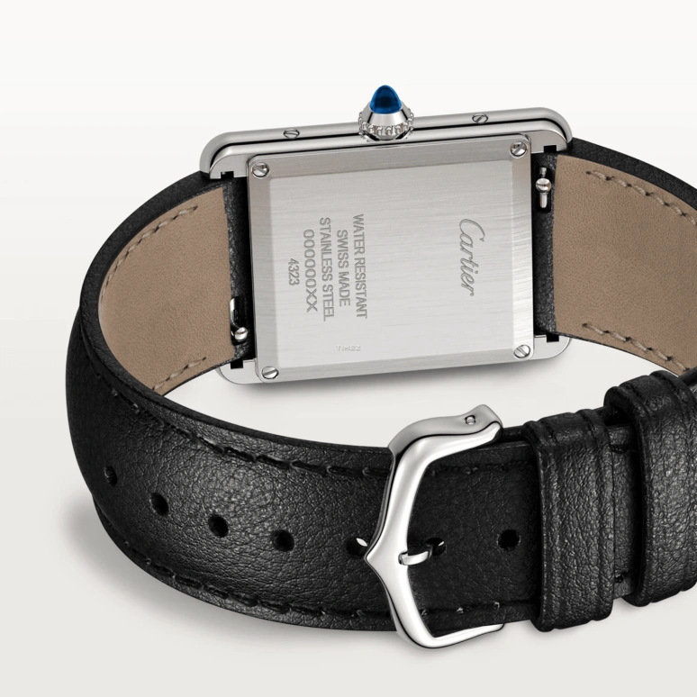 Cartier,Tank 33.70x25.50mm,33.70x25.50mm,Stainless Steel,Black,Quartz,Sapphire,Crystal Glass,Square,WSTA0085