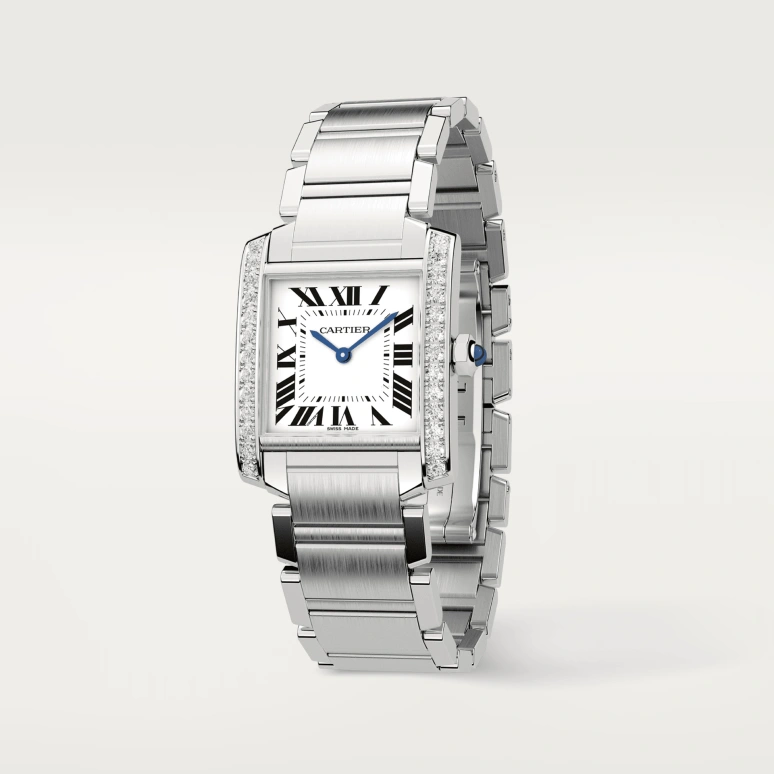 Cartier,Tank 30x25mm,30x25mm,Stainless Steel,Silver,Quartz,Sapphire,Square,W4TA0009