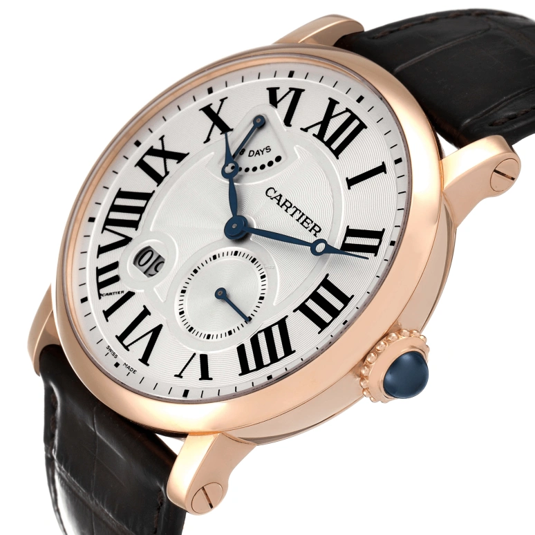 Cartier,Rotonde de Cartier 42mm,42mm,Rose Gold,Silver,Handwound,Power Reserve Indicator,Big Date,W1556203