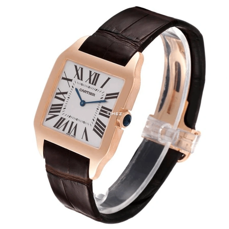 Cartier,Santos de Cartier 44.60mm,44.60mm,Rose Gold,Silver,Handwound,36hours,In-house Caliber,W2020034