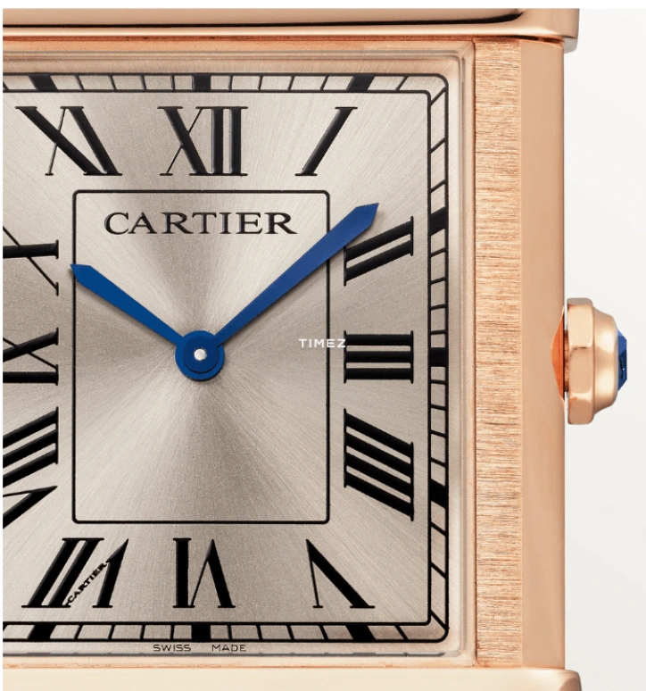 Cartier,Tank 39.49x29.20mm,39.49x29.20mm,Rose Gold,Grey,Handwound,Sapphire,Crystal Glass,Rectangular,WGTA0075