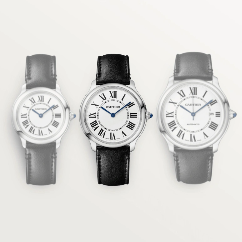 Cartier,Ronde de Cartier 36mm,36mm,Stainless Steel,Silver,Quartz,Sapphire,Crystal Glass,Round,WSRN0031
