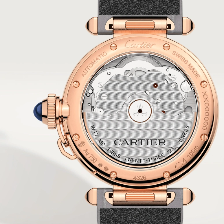 Cartier,Pasha de Cartier 35mm,35mm,Rose Gold,Silver,Automatic,42hours,In-house Caliber,WGPA0014