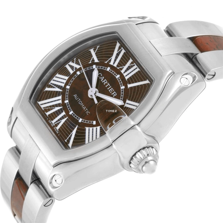 Cartier,Drive de Cartier 48x43mm,48x43mm,White Gold,Coffee,Brown,Handwound,Day,Sapphire,Crystal Glass,W6206000