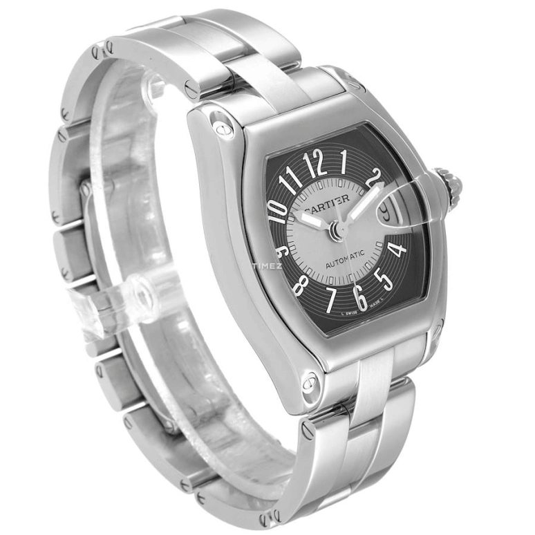 Cartier,Drive de Cartier 44x37mm,44x37mm,Stainless Steel,Black,Silver,Handwound,Day,Sapphire,Crystal Glass,W62001V3