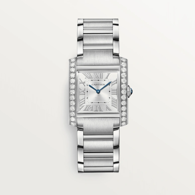 Cartier,Tank 32x27mm,32x27mm,Stainless Steel,Silver,Quartz,Sapphire,Crystal Glass,Square,W4TA0021