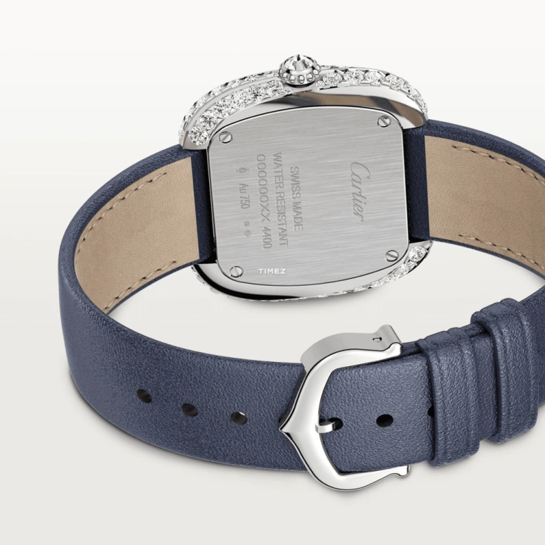 Cartier,Coussin de Cartier 30.40x31mm,30.40x31mm,White Gold,Silver,Quartz,Sapphire,Crystal Glass,Square,WJCS0003