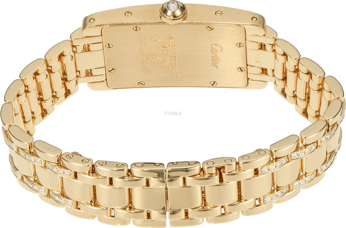 Cartier,Tank 19x28mm,19x28mm,Yellow Gold,Silver,Quartz,Sapphire,Crystal Glass,Square,WB7012JL